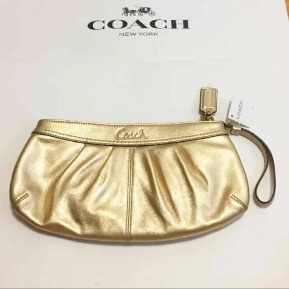 Coach Handbags - Vintage - COACH Ergo Leather Pleated Large Wristlet